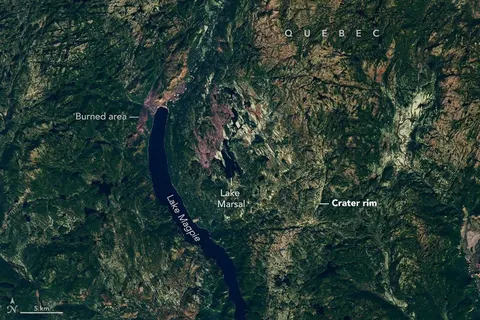 У Квебеку знайшли 25-кілометровий метеоритний кратер — завдяки Google Maps