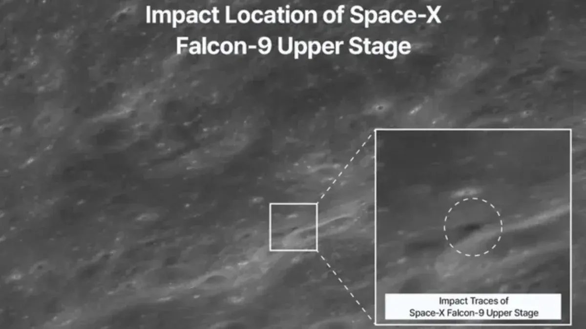 Корейський зонд Danuri зафіксував кратер від удару ступеня Falcon 9
