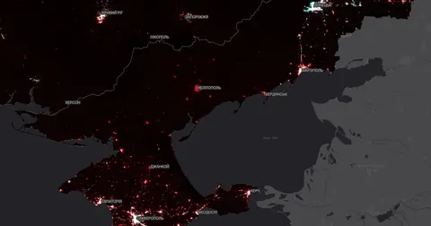 СБС вивели з ладу 267 енерговузлів: блекаути на окупованих територіях видно з ко