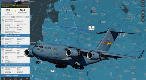 Американський військовий літак C-17 прибув до Москви