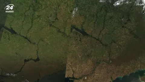 Супутникові знімки показують лінію фронту в Україні з космосу